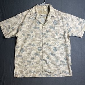 Hard Rock Cafe Button Up Shirt Men's L Large‎ Tijuana Rockabilly San Francisco